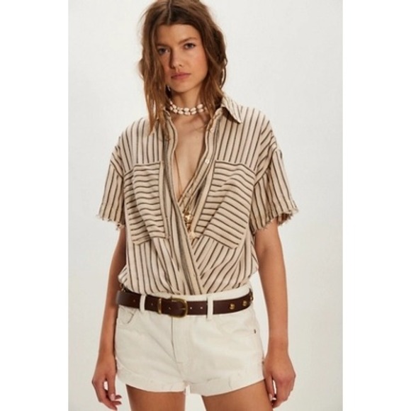 We The Free Tops - Free People We the Free We The Free Christopher Linen Shirt | Size XL | NWT
